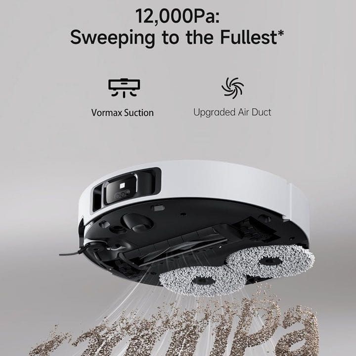 Dreame X40 Ultra Robot Vacuum Cleaner, Liftable Side Brush, Extendable Side Brush, Mop Extend, Mop Removal, Auto Mop Cleaning - White - RLX63CE2 (Open Piece/Display Unit)