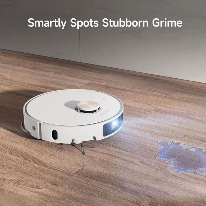 Dreame X40 Ultra Robot Vacuum Cleaner, Liftable Side Brush, Extendable Side Brush, Mop Extend, Mop Removal, Auto Mop Cleaning - White - RLX63CE2