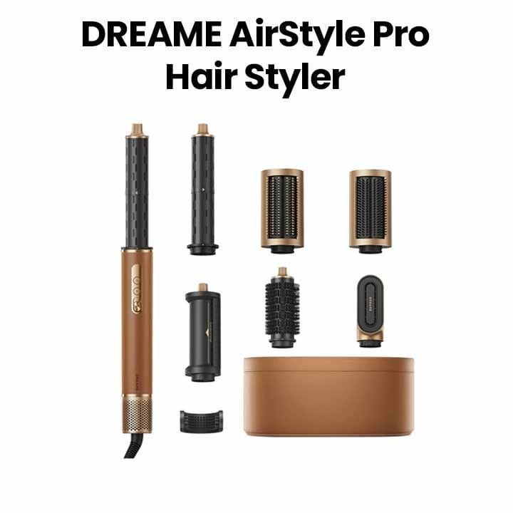 Dreame Air Style Pro Hair Styler, Advanced Airflow Technology, Multiple Attachments, Fast Drying And Styling, Salon-Quality Results - Gold - AMF18A
