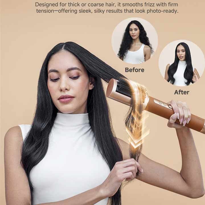 Dreame Air Style Pro Hair Styler, Advanced Airflow Technology, Multiple Attachments, Fast Drying And Styling, Salon-Quality Results - Gold - AMF18A