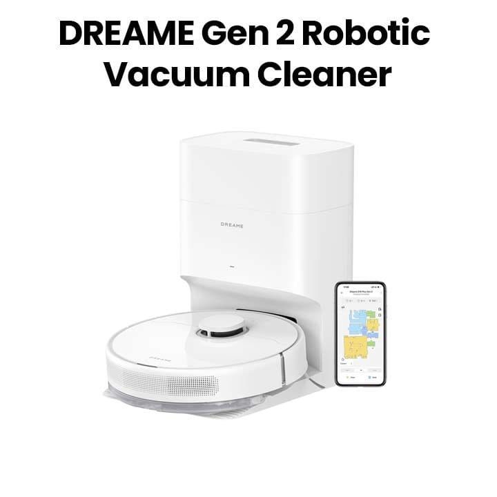 Dreame D10 Plus Gen 2 Robot Vacuum Cleaner, Powerful Carpet Care, Easy Cleaning Adaptation, Intelligent Mapping And Obstacle Avoidance - White - RLD32GD