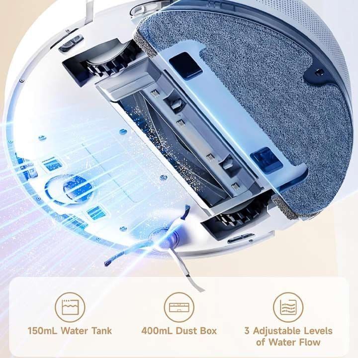 Dreame D10 Plus Gen 2 Robot Vacuum Cleaner, Powerful Carpet Care, Easy Cleaning Adaptation, Intelligent Mapping And Obstacle Avoidance - White - RLD32GD (Display Unit)