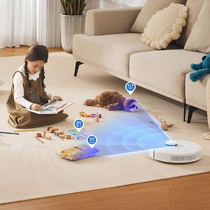 Dreame D10 Plus Gen 2 Robot Vacuum Cleaner, Powerful Carpet Care, Easy Cleaning Adaptation, Intelligent Mapping And Obstacle Avoidance - White - RLD32GD (Display Unit)