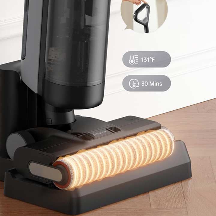 Dreame H12 Dual Wet Dry Vacuum Cleaner, Edge-To-Edge Cleaning, Advanced Mess Detection, No Mold, Mildew, Nasty Odors - Black - HHV4