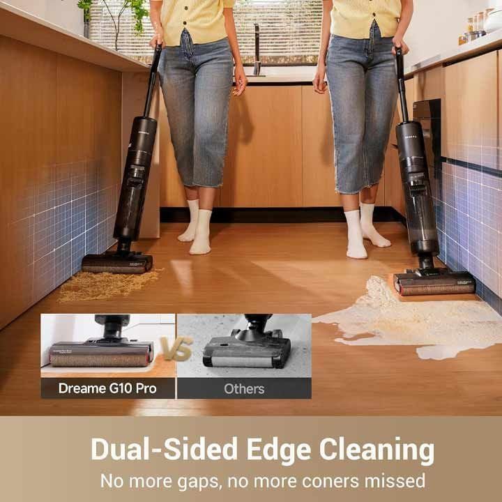 Dreame G10 Pro Wet And Dry Vacuum Cleaner, Advanced Suction Power, Self-Cleaning Roller Brush, Large Water Tank, Long-Lasting Battery - Black - G10PRO