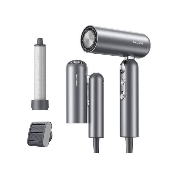Dreame Pocket Hair Dryer, Compact And Convenient, Fast Drying With High Speed Motor, Low Noise Drying, Negative Ions - Grey - AHD51