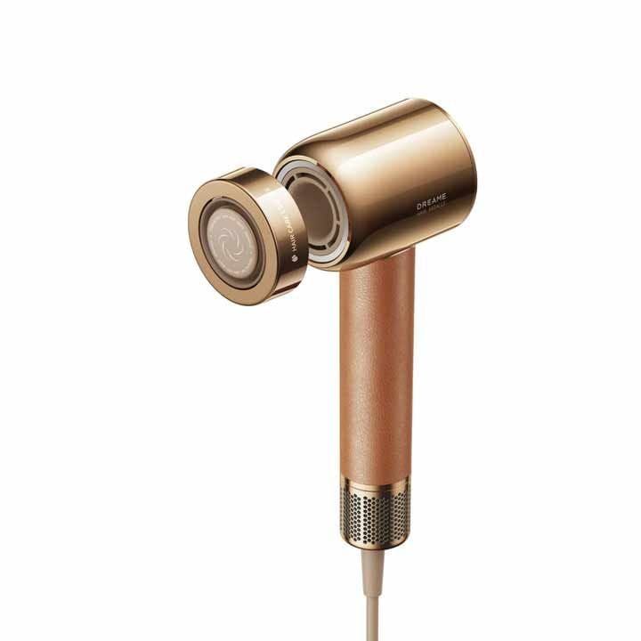 Dreame Hair Miracle Hair Dryer, Advanced Ionic Technology, High-Speed Drying, Quiet Operation, Durable And Long-Lasting, Convenient Storage - Gold - AHD9