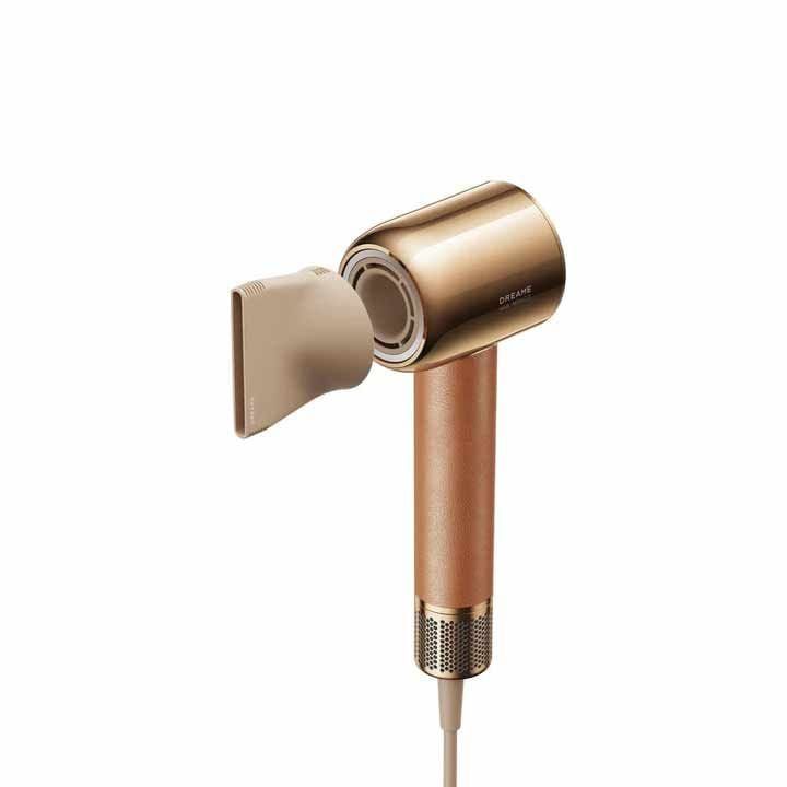 Dreame Hair Miracle Hair Dryer, Advanced Ionic Technology, High-Speed Drying, Quiet Operation, Durable And Long-Lasting, Convenient Storage - Gold - AHD9