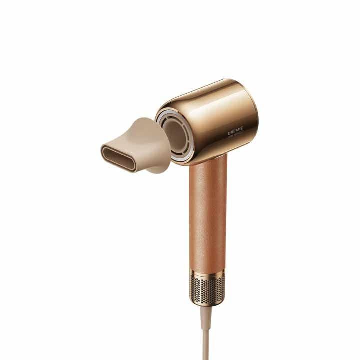Dreame Hair Miracle Hair Dryer, Advanced Ionic Technology, High-Speed Drying, Quiet Operation, Durable And Long-Lasting, Convenient Storage - Gold - AHD9