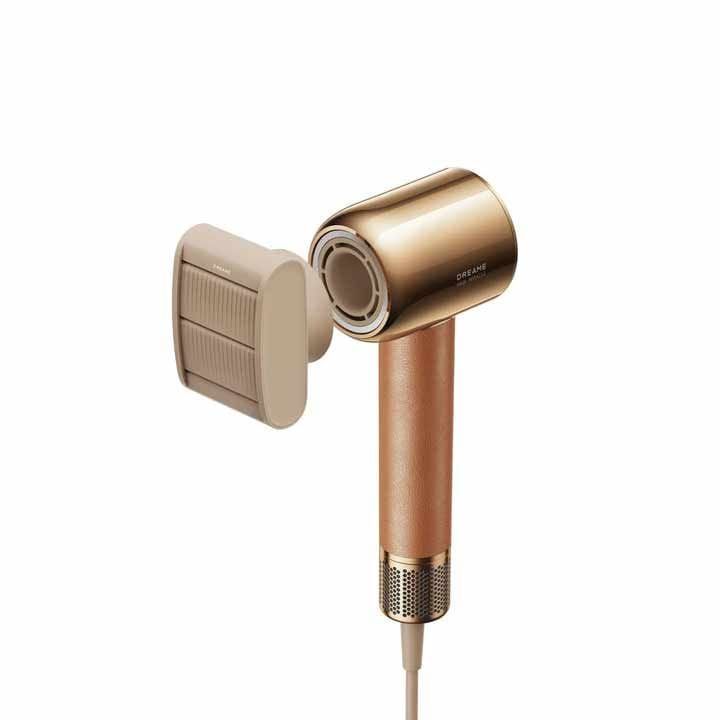 Dreame Hair Miracle Hair Dryer, Advanced Ionic Technology, High-Speed Drying, Quiet Operation, Durable And Long-Lasting, Convenient Storage - Gold - AHD9