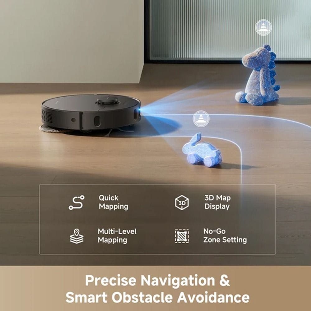 Dreame D30 Ultra Robotic Vacuum Cleaner, 25000Pa Vormax Suction, MopExtend RoboSwing, Self-Cleaning PowerDock & AI Navigation | Black - RTD31TE