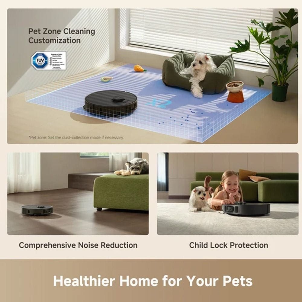 Dreame L50 Ultra Robotic Vacuum Cleaner, 25000Pa Suction, DuoScrub Mopping, Auto-Empty Dock & Smart 3D Navigation | Black - RLL53SE