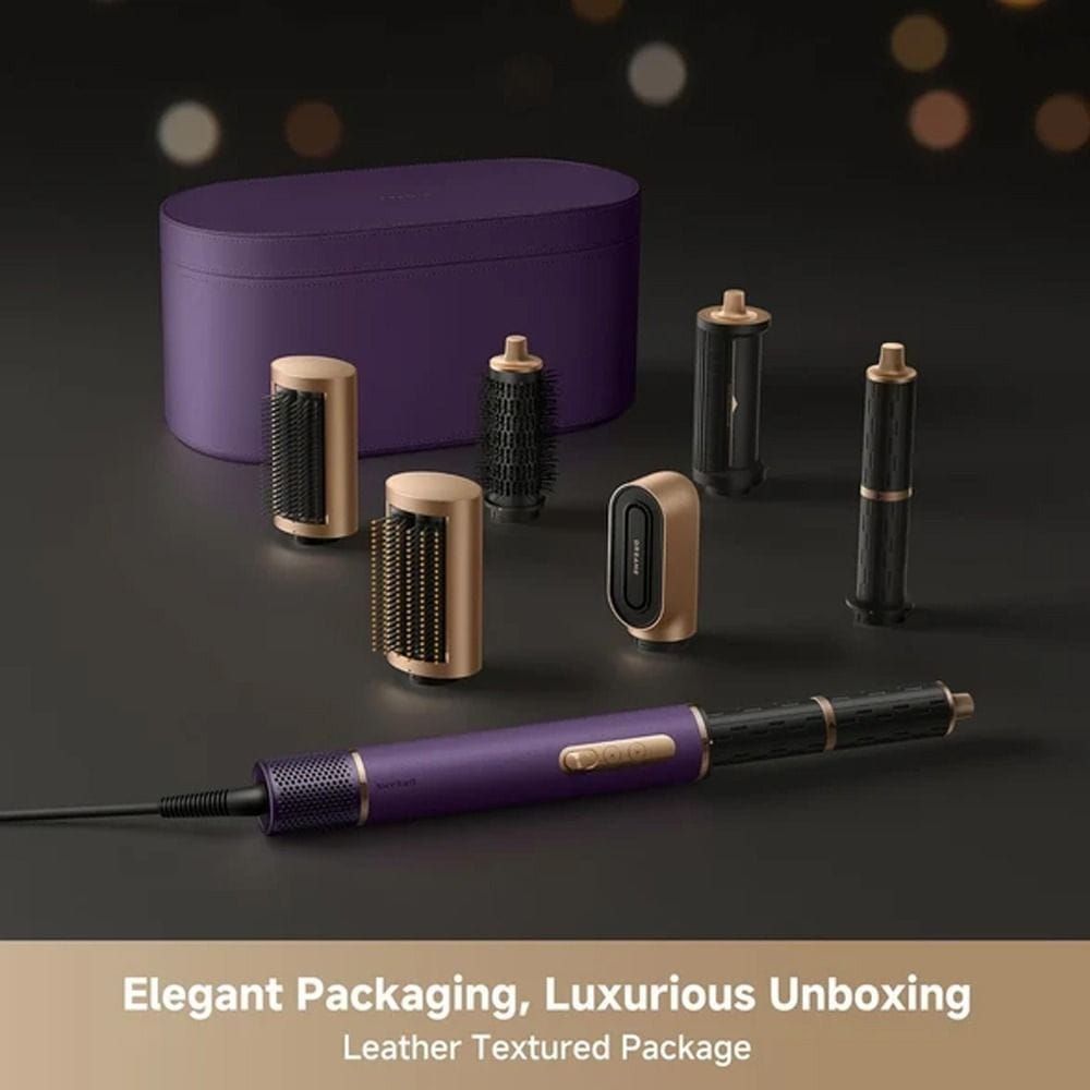Dreame Air Style Pro Hair Styler, Advanced Airflow Technology, Multiple Attachments, Fast Drying And Styling, Salon-Quality Results - Purple - AMF18A