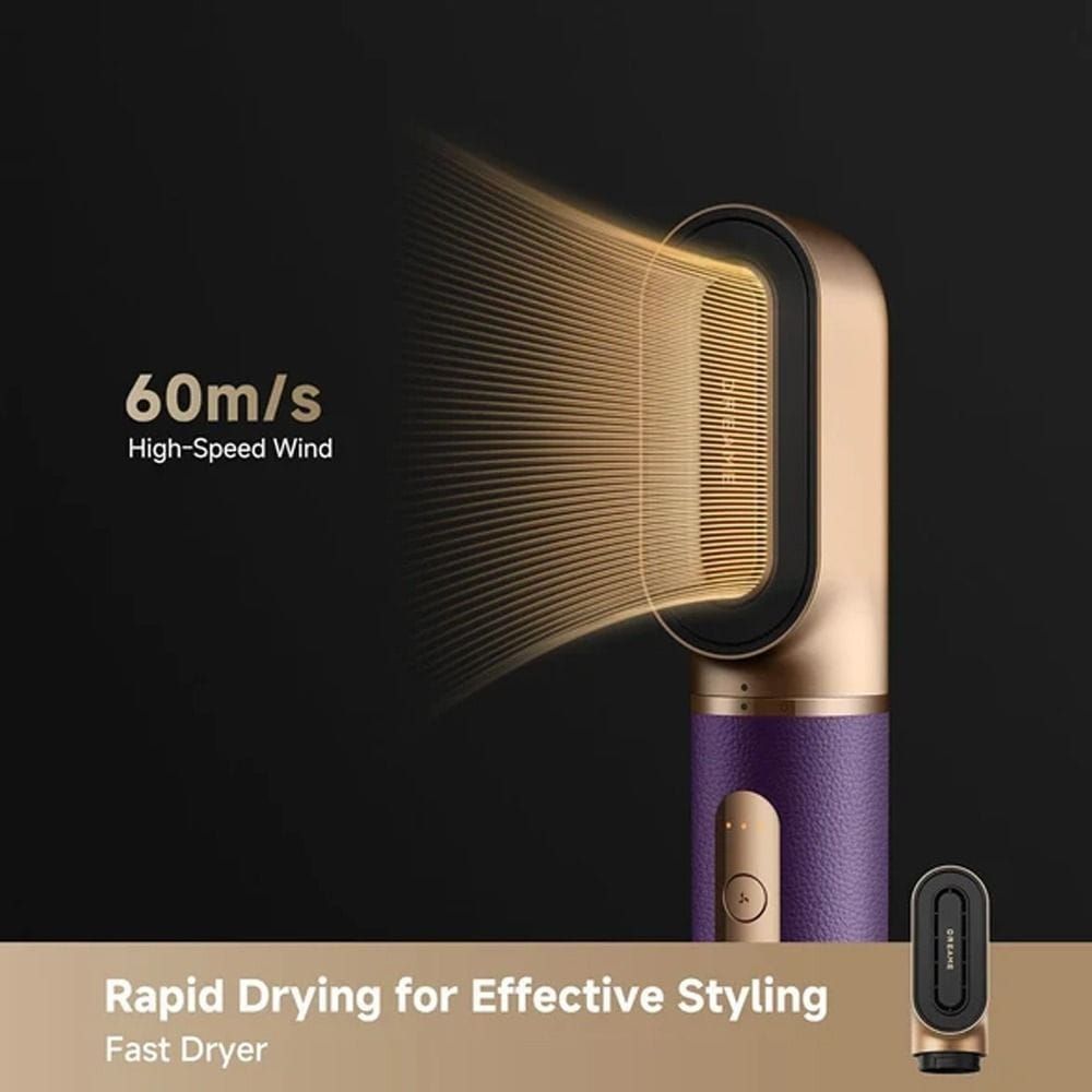 Dreame Air Style Pro Hair Styler, Advanced Airflow Technology, Multiple Attachments, Fast Drying And Styling, Salon-Quality Results - Purple - AMF18A