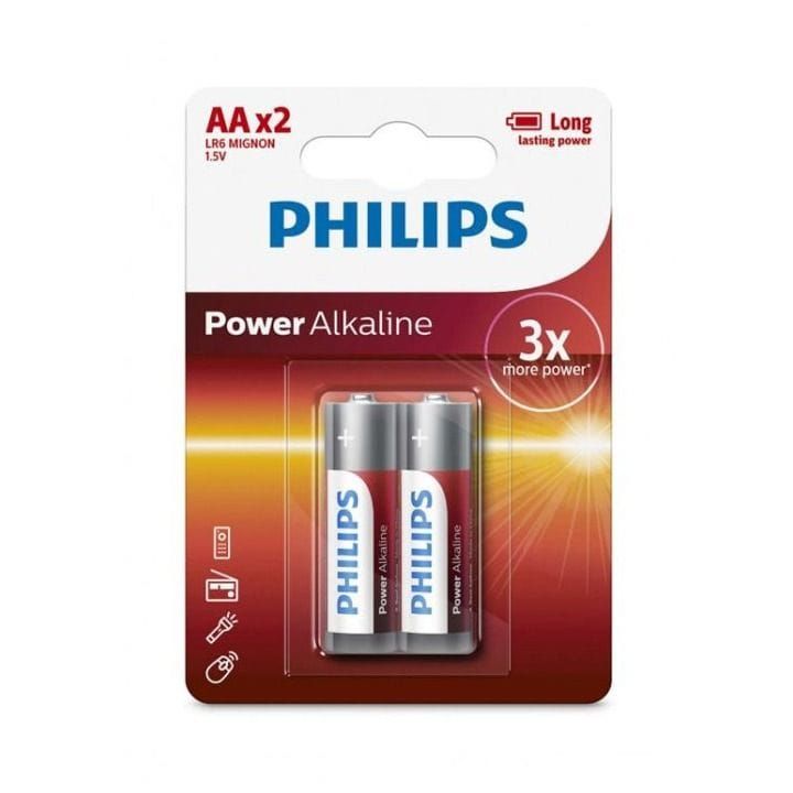 فيليبس بطاريات باور ألكالين AA عبوتين | LR6P2B/97
