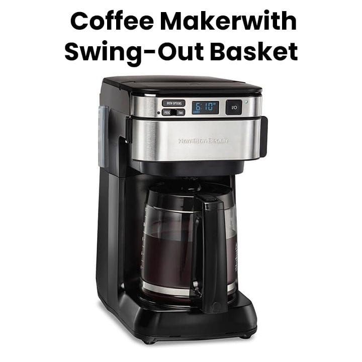 Hamilton Beach Front-Fill® 12 Cup Programmable Coffee Maker with Swing-Out Basket | 46310-ME