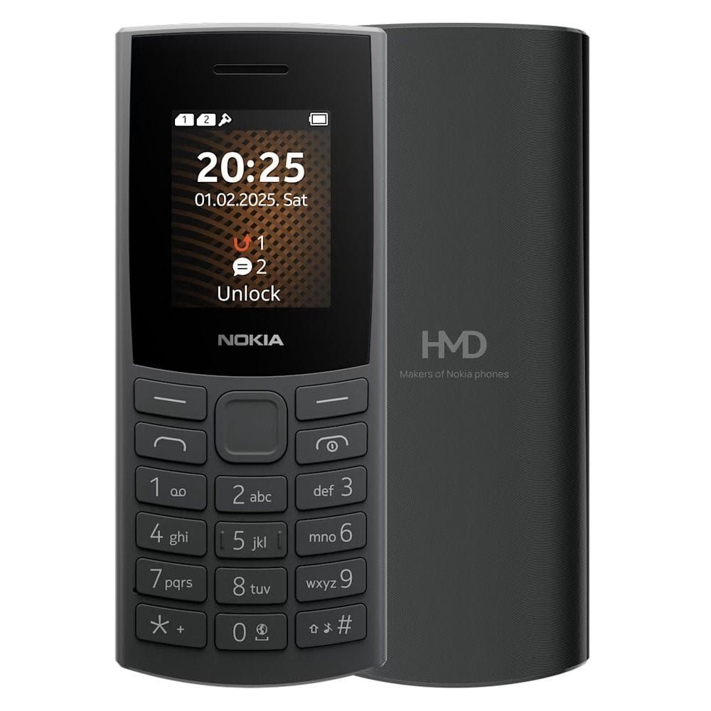 Nokia 105 4G Feature Phone, Dual SIM, 4G Connectivity, Compact Keypad Design, GCC Version | Charcoal - TA-1551 DS GCC DFZ