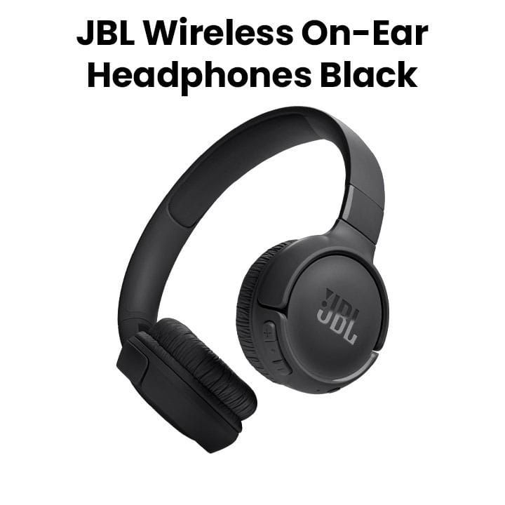 JBL Wireless On-Ear Headphones - Black | T520BT