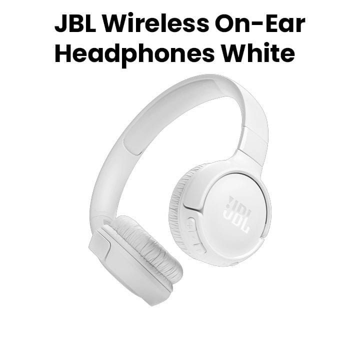 JBL Wireless On-Ear Headphones - White | T520BT