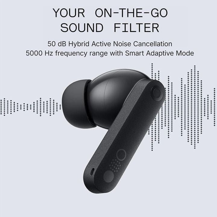 Nothing CMF Buds 2 True Wireless Earbuds ANC, Bluetooth 5.3, 38H Playtime, Clear Call ENC, Low Latency Gaming Mode, Fast Charging | Dark Grey-B179-A10600098
