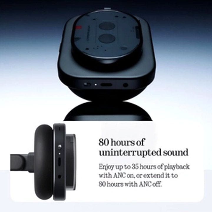 Nothing Headphone (1) Hybrid Active Noise Cancelling Headphones | Black | A11300003