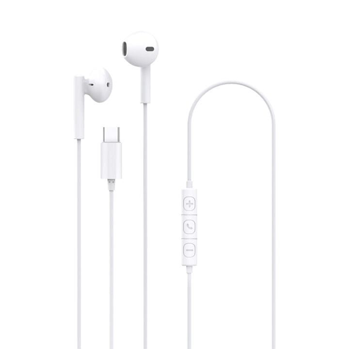 DCU Tecnologic Stereo Earphones USB Type-C – White |34151010