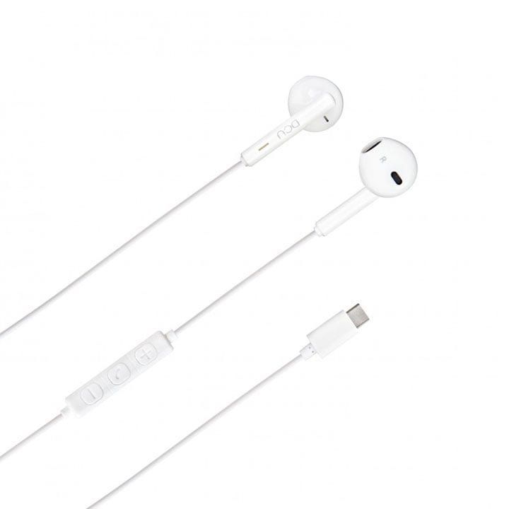 DCU Tecnologic Stereo Earphones USB Type-C – White |34151010