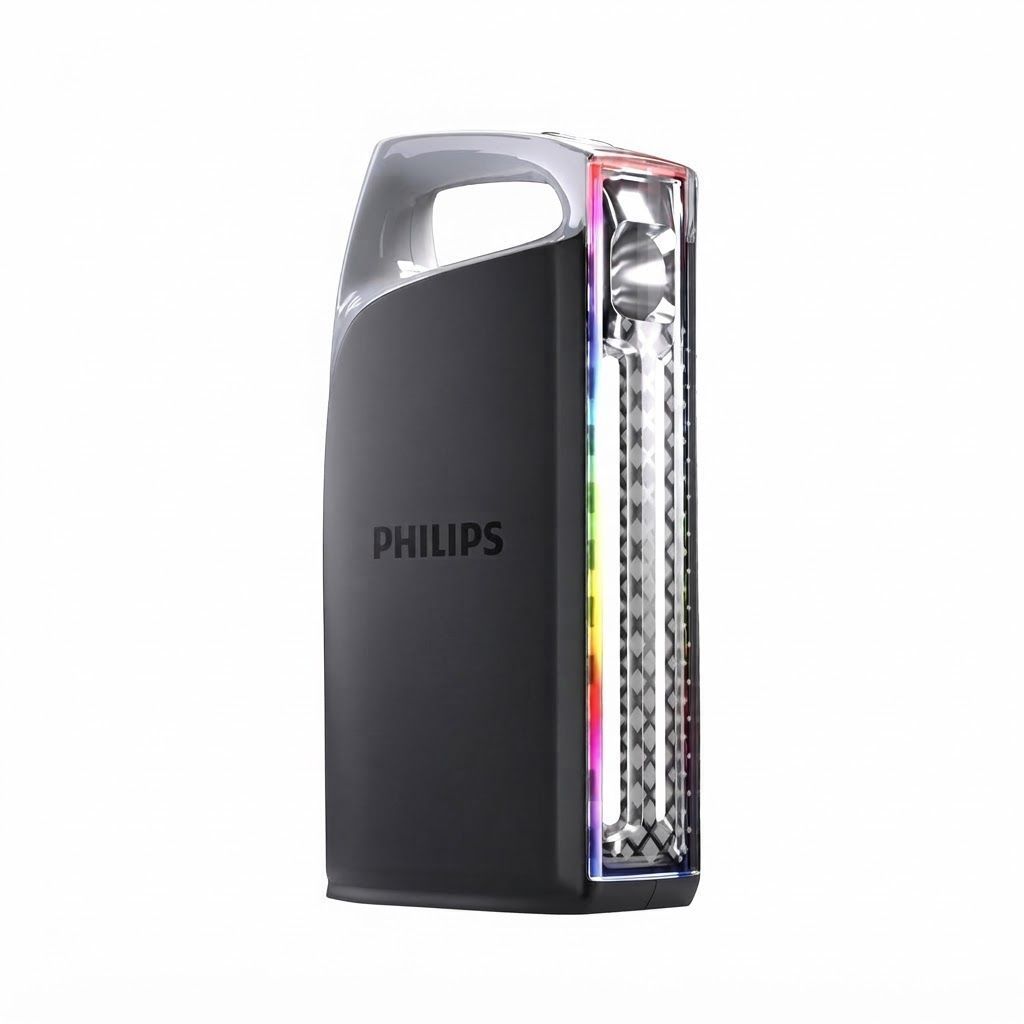 Philips 3-in-1 Rechargeable Emergency Lantern, 1000 Lumens LED Torch and Camping Light, 4000mAh Battery, Red Light