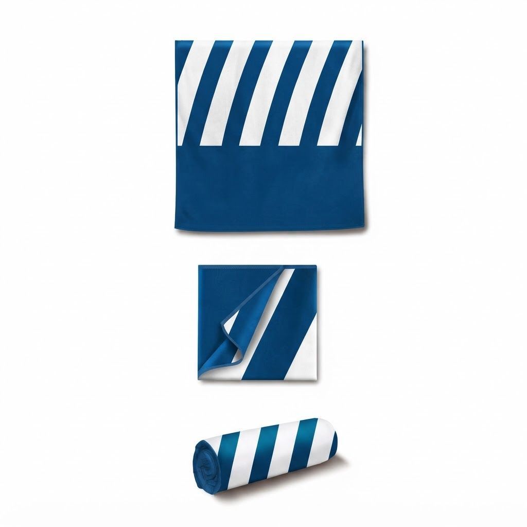 VENTURE 4TH Microfiber Beach Towel, Large 35 x 78 Inch, Quick-Dry, Sand-Free, Lightweight Travel Towel for Beach and Camping | Dark Blue