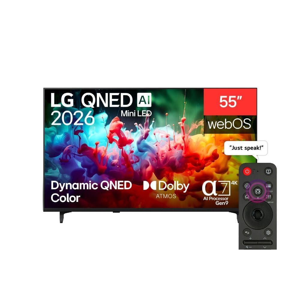 LG 55-Inch QNED evo Mini LED 4K Smart TV, α7 AI Processor 4K Gen9, Dynamic QNED Color, webOS AI | 55QNED72B6T.AMRG