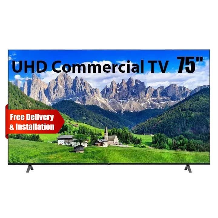LG UHD Commercial 4K Smart TV 75 Inch, ThinQ AI, HGiG, 60Hz Native, Smart Connectivity - Black - 75UT801C0LA (Open Piece - B Grade)