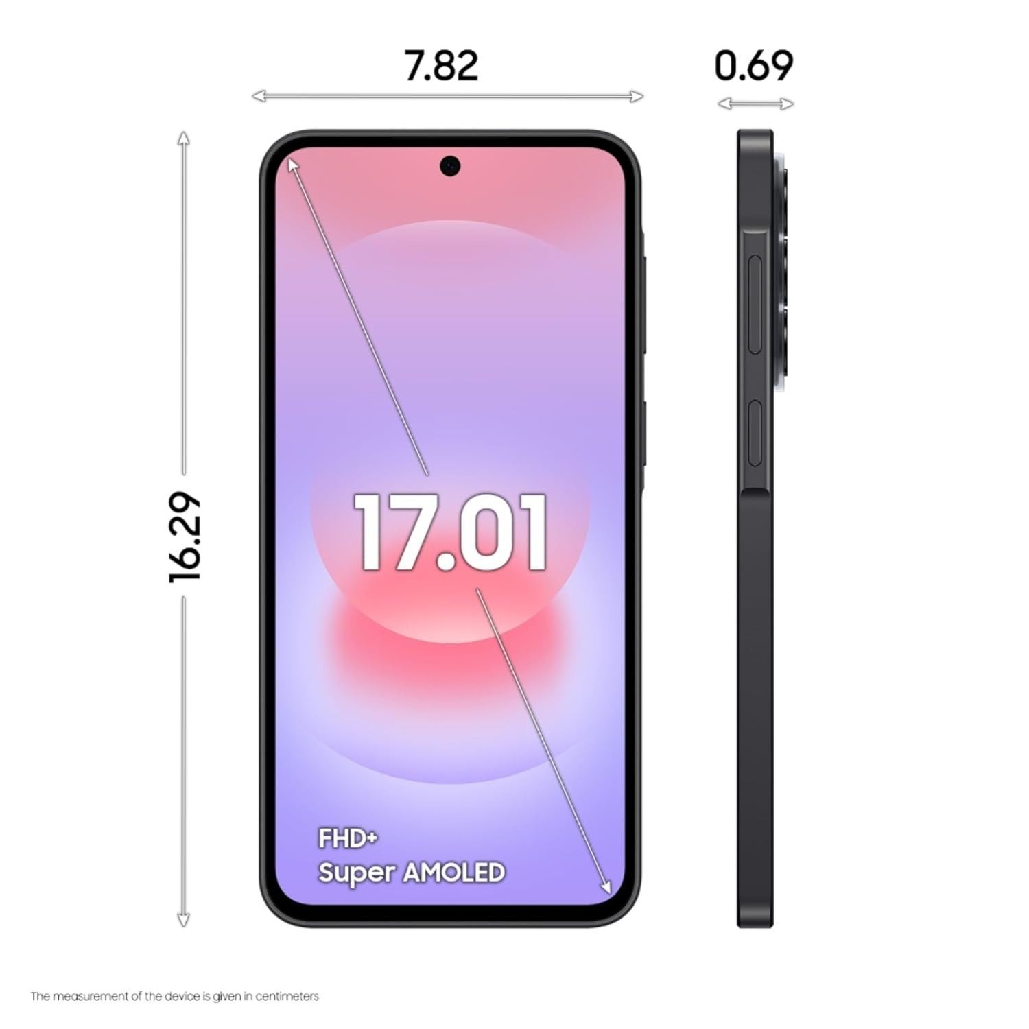 Samsung Galaxy A37 5G SM-A376B, 6.7" FHD+ Super AMOLED, 256GB+8GB RAM, 5000mAh Battery | Awesome Charcoal