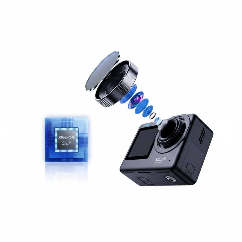 SJCAM SJ11 ACTIVE 4K Sports Camera with 5M Waterproof, 6-Axis Gyro Stabilization, 2.33-inch Touch Screen, Dual WiFi - Black