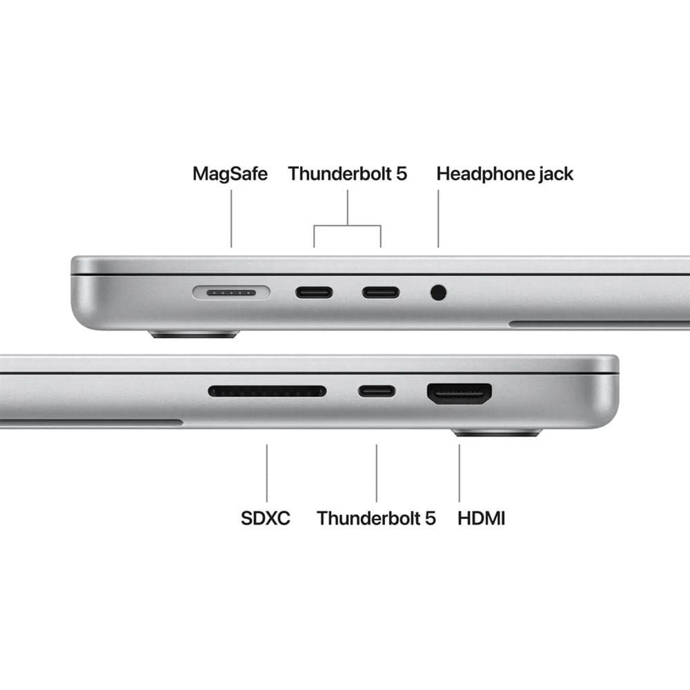 Apple MacBook Pro 16-inch Laptop, M5 Max Chip, 18-Core CPU & 32-Core GPU, 36GB RAM, 2TB SSD, Liquid Retina XDR Display | Silver - MGE74AB/A