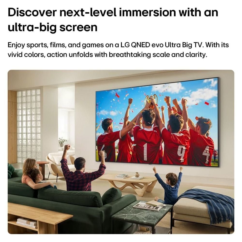 LG 86-Inch QNED Evo AI QNED85 MiniLED 4K Smart TV - Dynamic QNED Color Pro, HDR10/Dolby Vision, AI Sound Pro, webOS, Magic Remote | 86QNED85B6T.AMRG