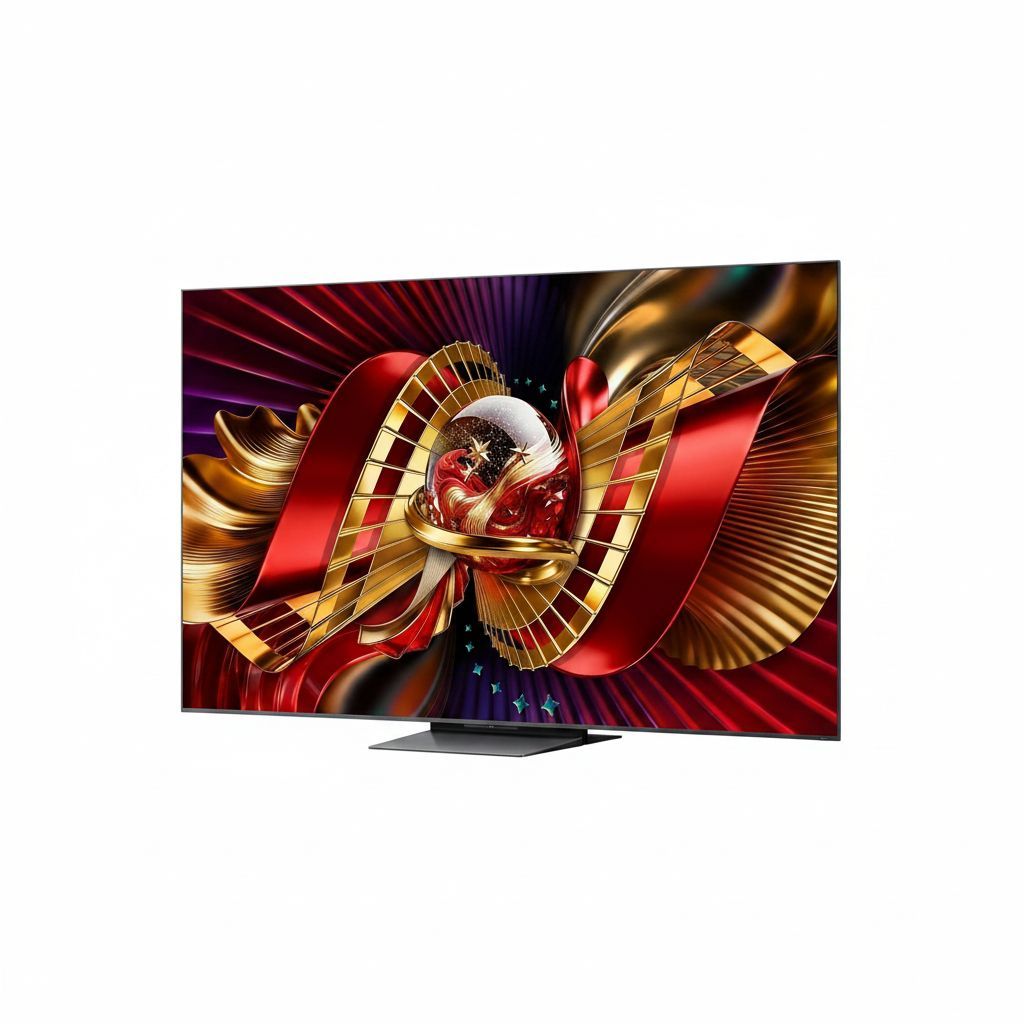 TCL 85 Inch 4K SQD Mini LED Smart Google TV, 144Hz, 6000 Nits Peak Brightness, Dolby Atmos, Bang & Olufsen Audio, HDR Gaming TV - Black - 85C8L