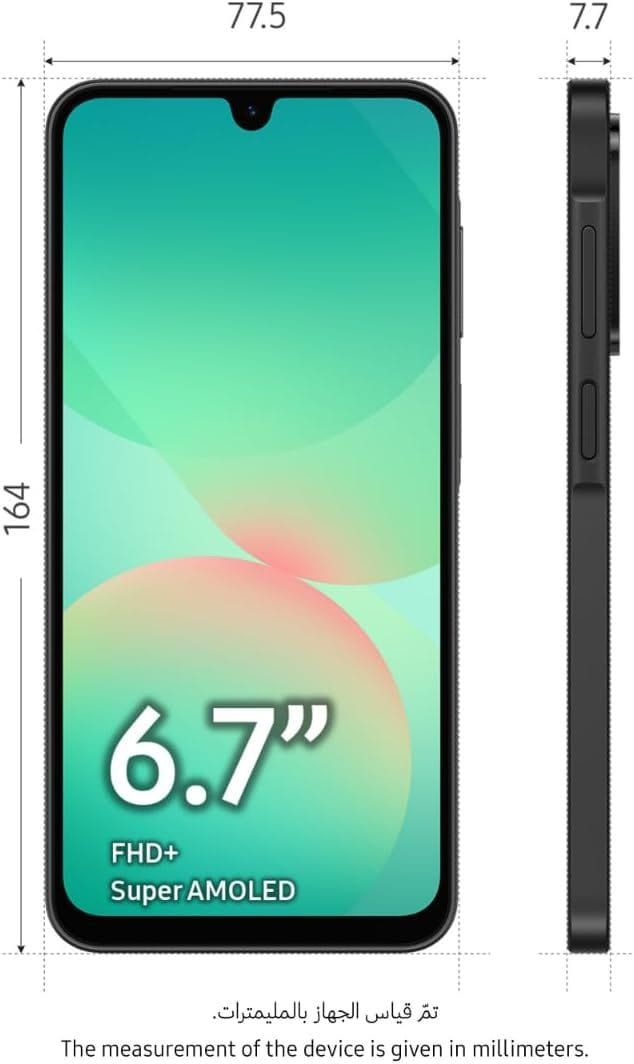 Samsung Galaxy A26 5G Smartphone, 256GB Storage, 8GB RAM, 50MP Camera - Black