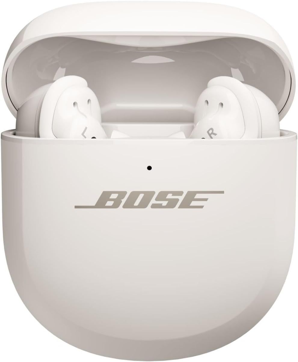 Bose QuietComfort Ultra Bluetooth Earbuds (2nd Gen), Wireless Noise Cancelling, Immersive Audio, Bluetooth, Up to 6-Hour Battery Life - White