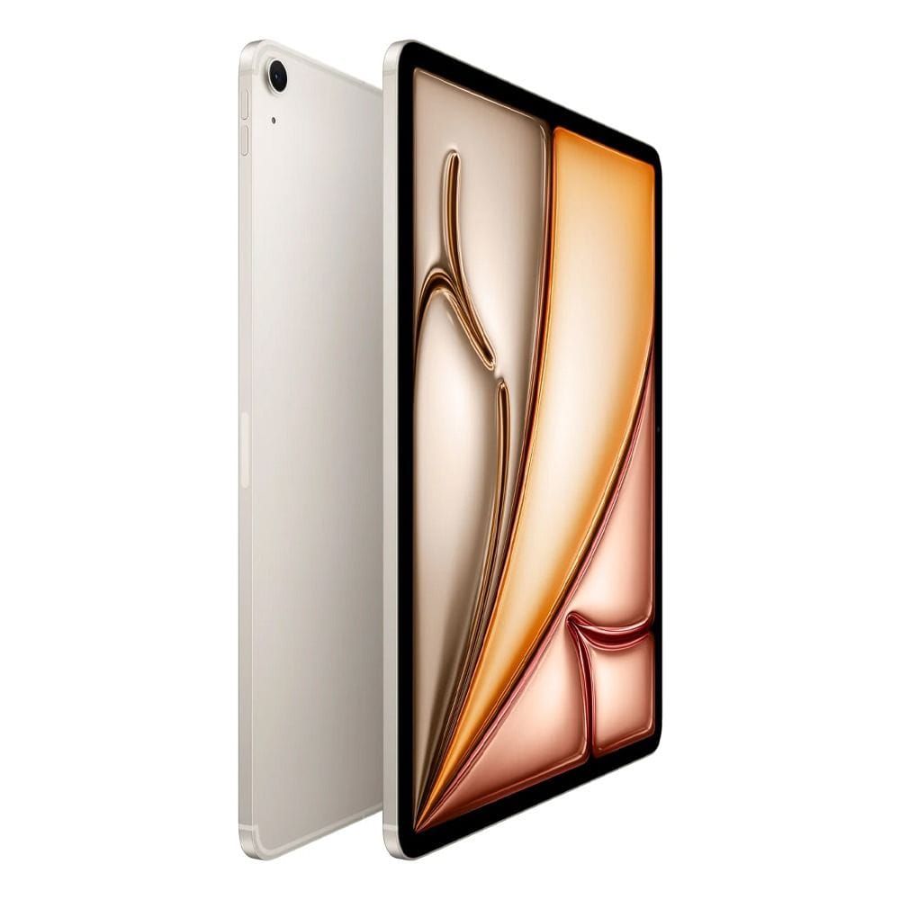 Apple iPad Air 13-inch Wi-Fi + Cellular Tablet, M4 Chip, 128GB Storage, Liquid Retina Display, Apple Intelligence, Touch ID | Starlight - MH9F4AB/A