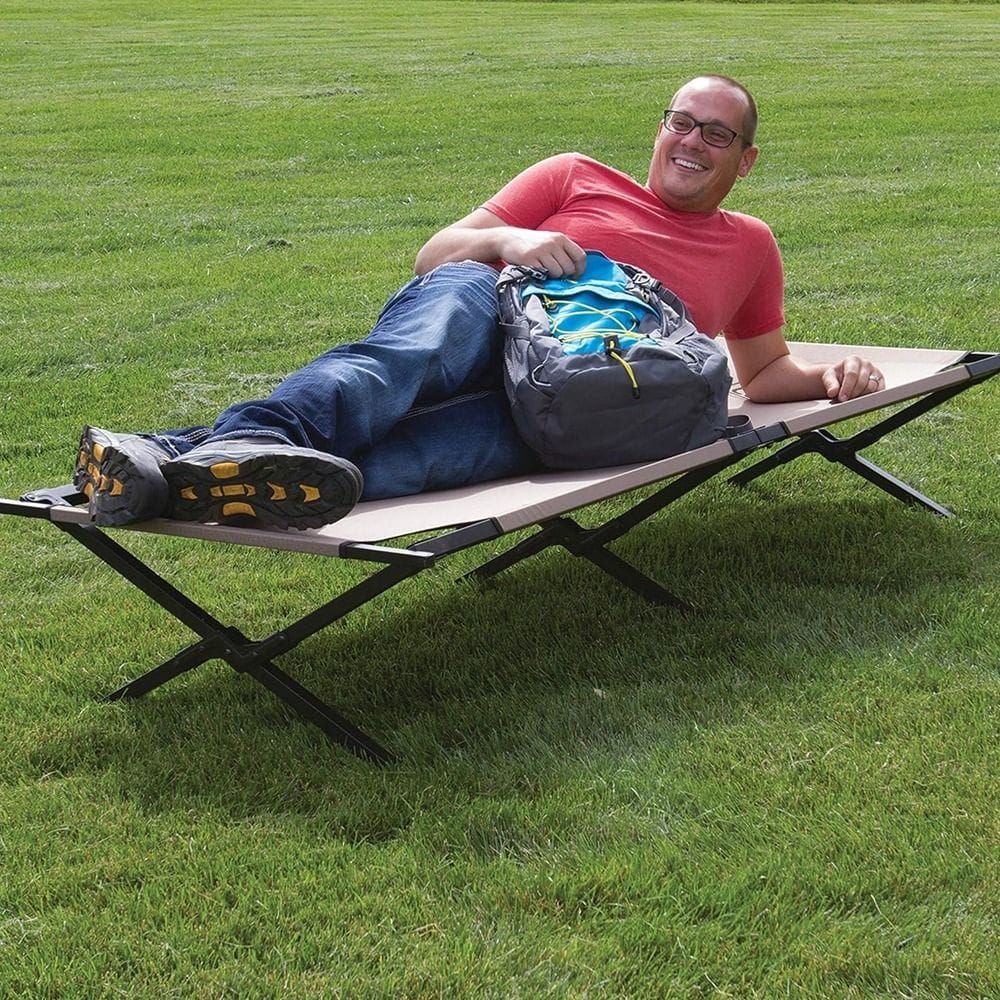 Coleman Trailhead Camping Cot, Folding Portable Bed, Steel Frame, Comfortable Sleeping Cot for Camping, Outdoor and Travel