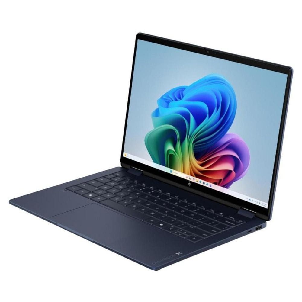 HP OmniBook X Flip 14-inch 2-in-1 AI Laptop, AMD Ryzen AI 5 435, 16GB RAM, 512GB SSD, 2K IPS Touchscreen, Radeon 840M, Windows 11 Home - Atmospheric Blue | D87VDEA