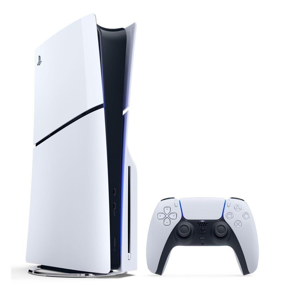 Sony PlayStation PS5 Slim Disc Edition Console, 1TB SSD, 4K/120Hz, Wi-Fi 6 | White - CFI-2016A01Y (D Chassis)