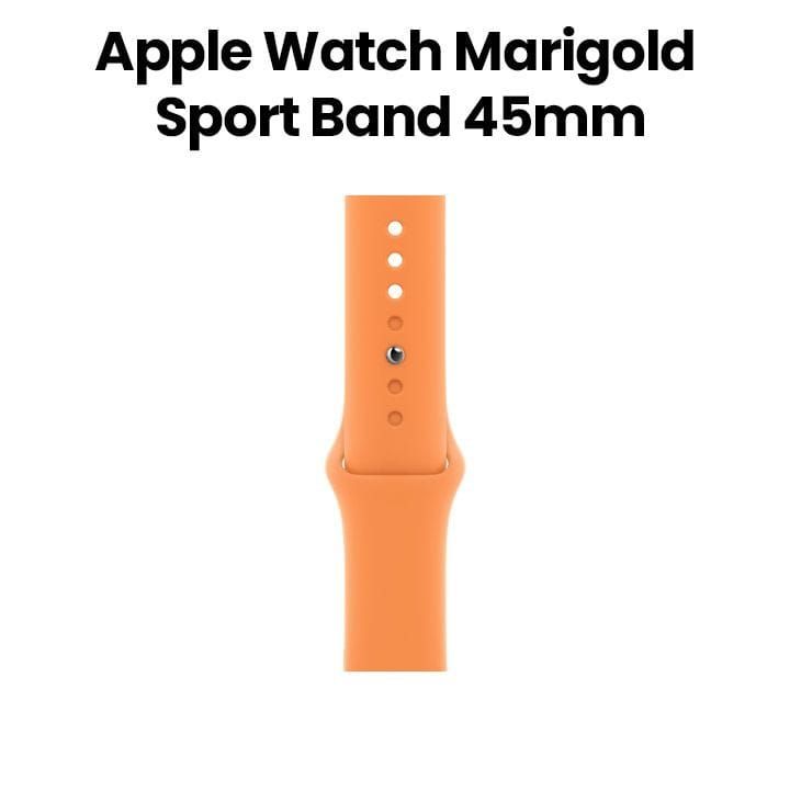 Apple Watch Sport Band 45mm, Durable And Strong, Designed For Active Wear, Easy To Swap, Regular - Marigold - MKUX3ZM/A