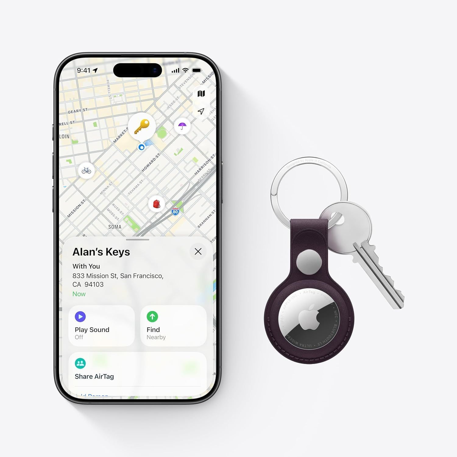Apple AirTag (2nd Generation) - 4 Pack: Tracker for Keychain, Wallet, and More; Locator with Sound; Simple One-Tap Setup with iPhone or iPad; Key Finder with up to 1.5X Precision Finding Range*