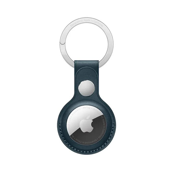 Apple AirTag Leather Key Ring, Snug Fit, Easy Attachment, Lightweight And Practical - Baltic Blue
