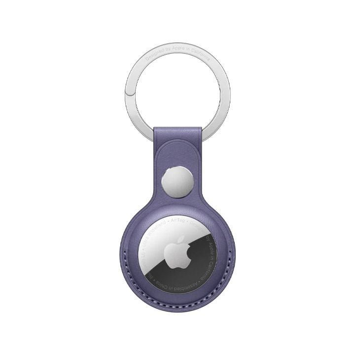 Apple AirTag Leather Key Ring, Snug Fit, Easy Attachment, Lightweight And Practical - Wisteria