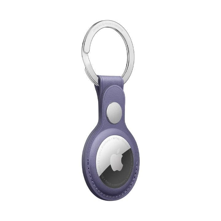 Apple AirTag Leather Key Ring, Snug Fit, Easy Attachment, Lightweight And Practical - Wisteria
