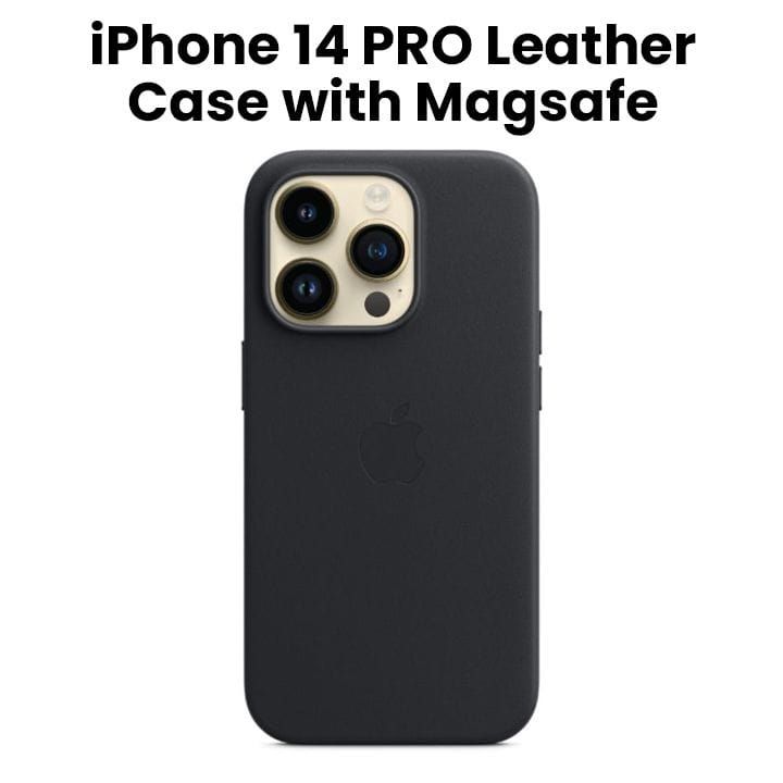Apple iPhone 14 PRO Leather Case with Magsafe - Midnight | MPPG3ZM/A