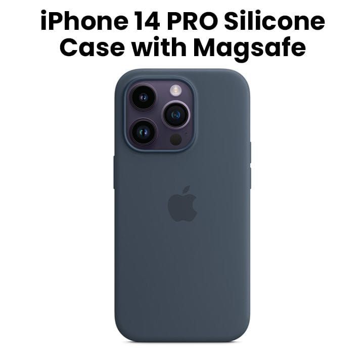 Apple iPhone 14 PRO Silicone Case with Magsafe - Storm Blue | MPTF3ZM/A