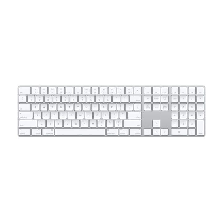 Apple Magic Keyboard With Numeric Keypad, Wireless, Lightning Port, Bluetooth, Unique Scissor Mechanism - Silver - MQ052